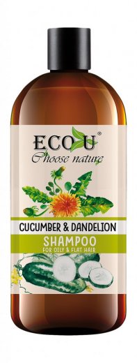 Eco-U Šampón s extraktom uhorky a púpavy pre mastné vlasy 500ml