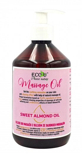 Eco-U masážny olej s mandľovým olejom 500ml