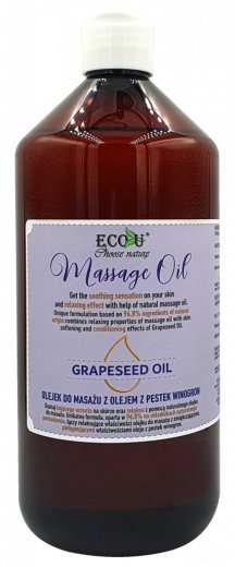 Eco-U masážny olej s olejom z hroznových jadier 1l