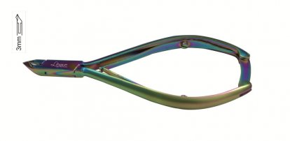 Lexwo kliešte na kožu 12cm, 3mm - typ 104D-3, multifarebné