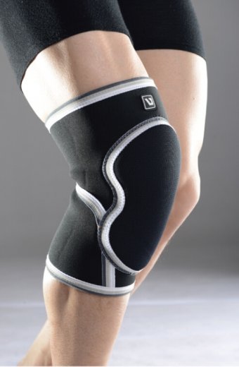 LIVEUP bandáž na koleno s polstrovaním LS5751 - čierna - L / XL