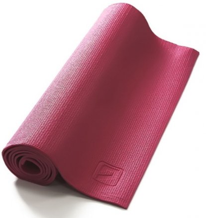 LIVEUP Yoga karimatka s potiskom 173x61x0.6cm/1300G cm - tmavo rúžová