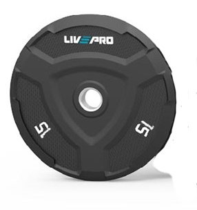 LIVEPRO pogumovaný kotúč BUMPER 15kg s otvorom 50,5mm - 2ks