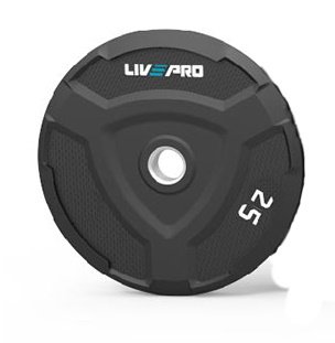 LIVEPRO pogumovaný kotúč BUMPER 25kg s otvorom 50,5mm - 2ks