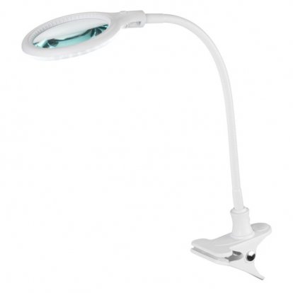 Kozmetická stolná LED lampa s lupou 04624 s klipom