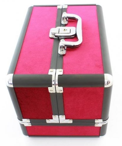 Kozmetický kufrík CA4P 25 x 17 x 17cm - fialovoružová