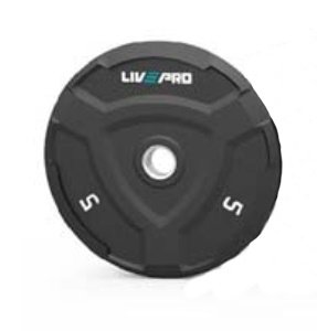 LIVEPRO pogumovaný kotúč BUMPER 5kg s otvorom 50,5mm - 2ks