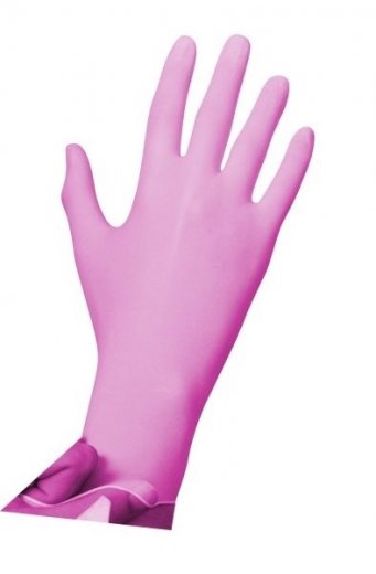 Nitrilové nepudrované rukavice veľkosť M - 100ks - ružové