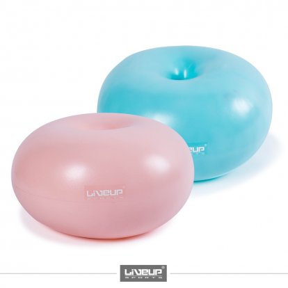 LIVEUP Donut Ball balančné podložka, lopta 45x25cm - modrý, 1ks