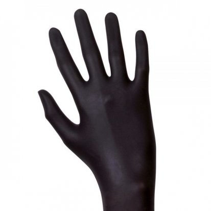 Nepúdrované syntetické rukavice veľkosť L - 50ks - čierne