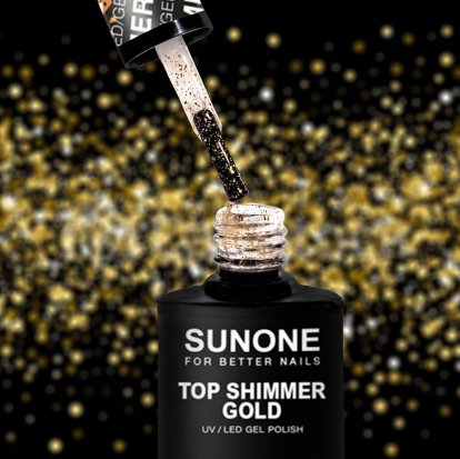 SUNONE Gél lak 5ml TOP SHIMMER GOLD