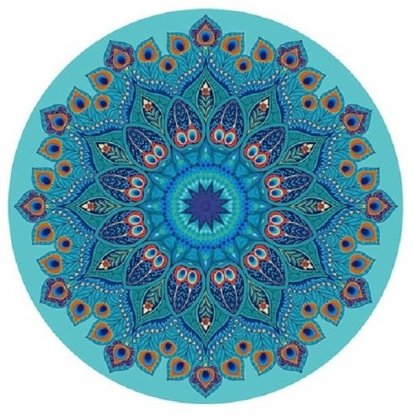 Podložka na jogu guľatá mandala Azure 70cm