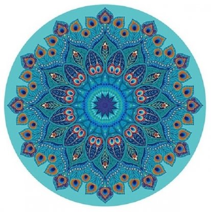 Podložka na jogu guľatá mandala Azure 70cm