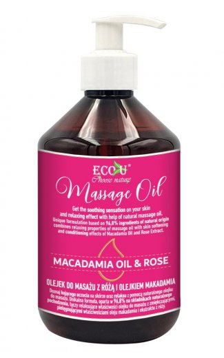 Eco-U masážny olej s makadamiovým olejom 500ml
