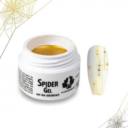 Spider Gel Gold na zdobenie nechtov zlatý 3ml