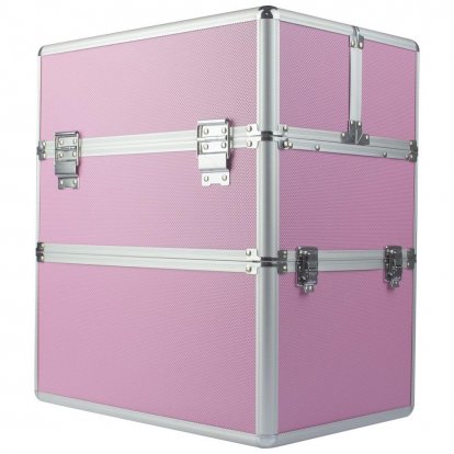 Kozmetický kufrík XXL dvojdielny ružový