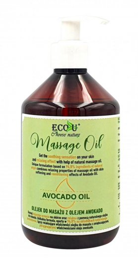 Eco-U masážny olej s avokádom 500ml