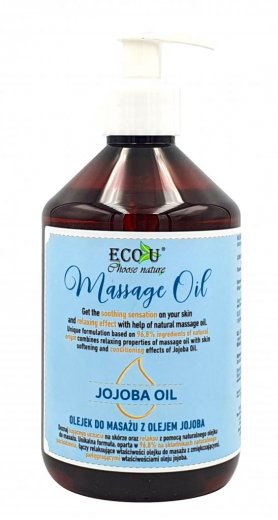 Eco-U masážny olej s jojobovým olejom 500ml