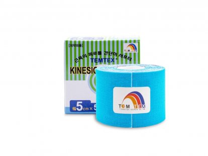 TEMTEX kinesiotape Classic - 5cmx5m - modrý