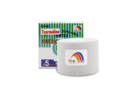 TEMTEX kinesiotape Tourmaline - 5cmx5m - biely