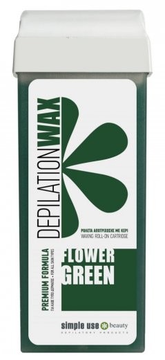 Depilačný vosk roll-on Flower Green, 100ml