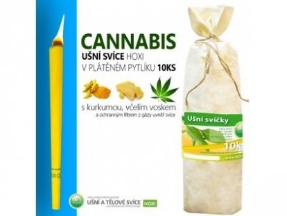 Ušné sviece HOXI s cannabisom - 10ks