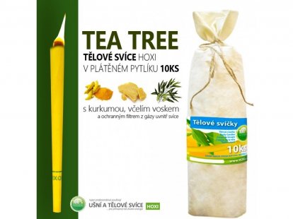 Telové sviece HOXI s tea tree - 10ks