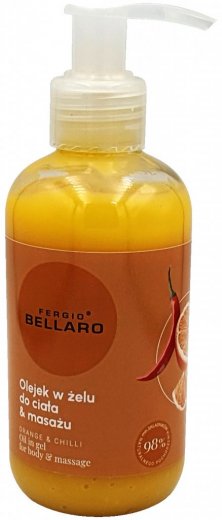 Fergio Bellaro olejový masážny gél pomaranč a chili 170g