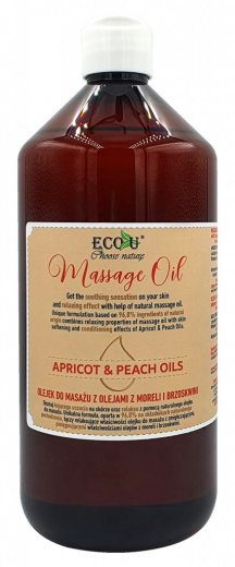 Eco-U masážny olej s broskyňou a marhuľou 1l
