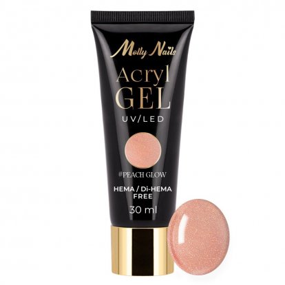 Molly Nails Akrylgel stavebný Hema/DiHema free Peach Glow 30ml