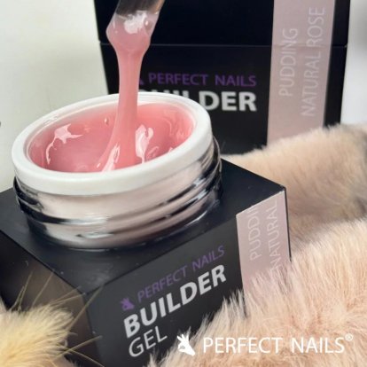 Perfect Nails Stavebný, krycí UV gél Pudding Natural Rose 15ml