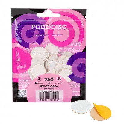 Staleks Náhradné brúsne kotúče pre Pododisk veľkosti M 20mm, hrubosť 240 - 50ks